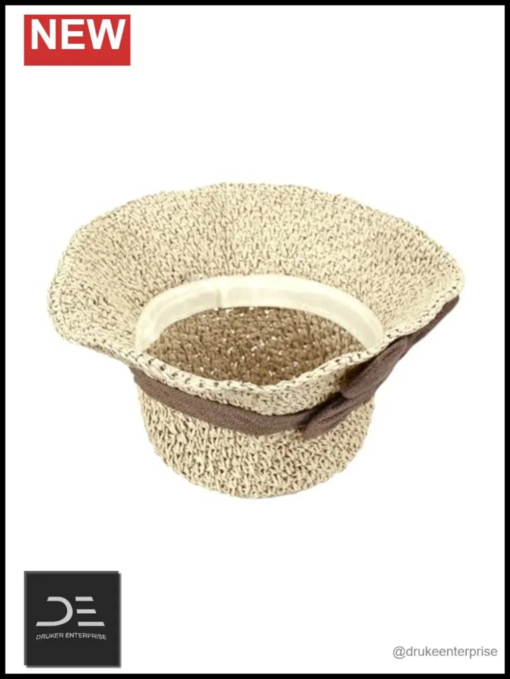 Vintage Bowknot Straw Cloche Hat with UV Protection Floppy Sun Hat Roll Up